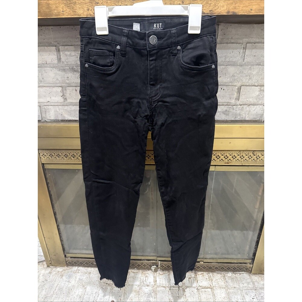 Women’s Kut From The Cloth Size 0 Black Stretch Jeans Donna High-Rise Ankle